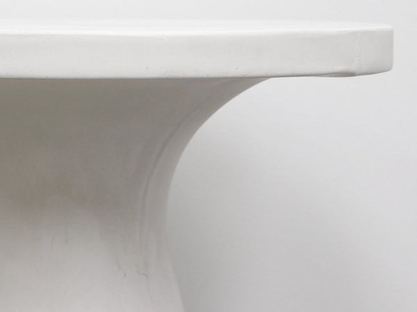 CORFU CONCRETE PEDESTAL TABLE IN WHITE
