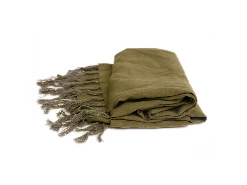 TULLY LINEN THROW IN TOBACCO