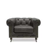 STANHOPE CHESTERFIELD ARMCHAIR - ONYX